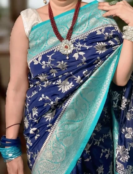 Banarasi Semi Chandani Viscos Saree